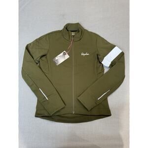 RAPHA Men's Core Long Sleeve Jersey Cycling Jacket Medium *DARK KHAKI/WHITE* NWT